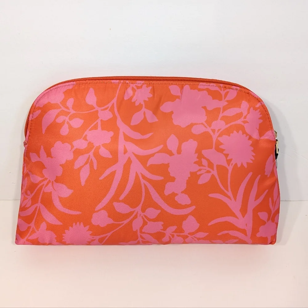 Talbots Cosmetic Bag NEW Logo Floral Print Women Travel Gift Jewelry Makeup